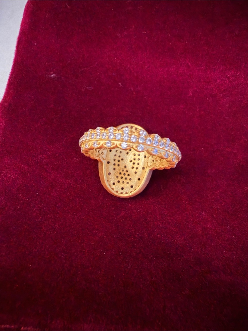 Freida Rothman Gold Plated Sterling Silver Empire Oval Ring NWT - Size 7 - Picture 3 of 4